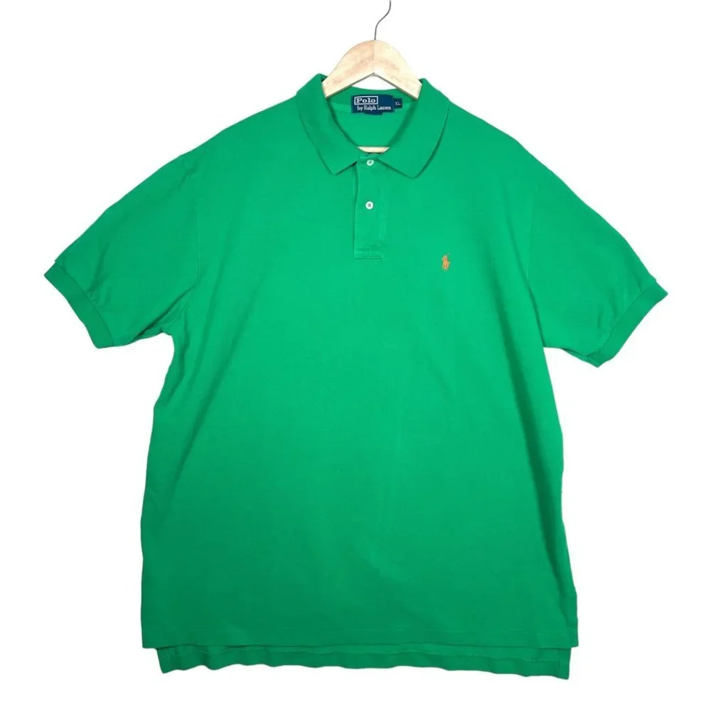 Polo Ralph‎ Lauren 90s green short sleeve shirt sz XL
